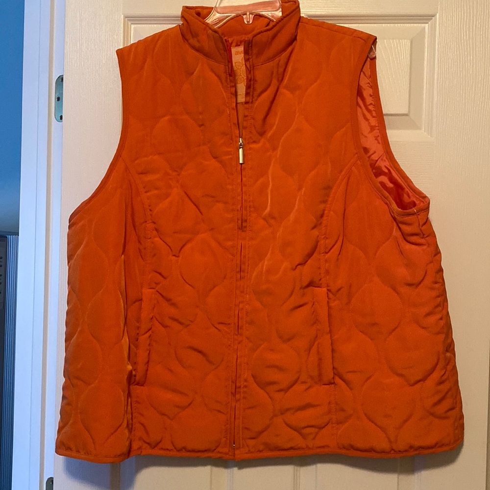 Orange Zip Up Vest